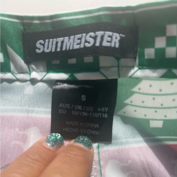 SUITMEISTER Boys Christmas Suit Festive Green size 4-6Y - Picture 8 of 9